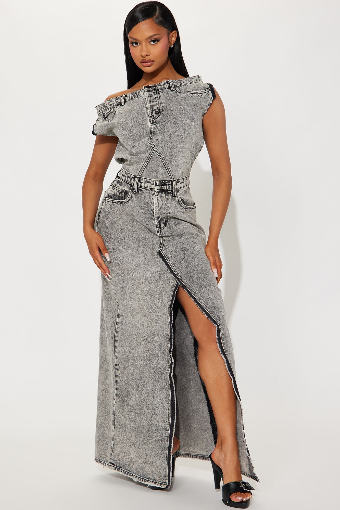 Demi Denim Maxi Dress