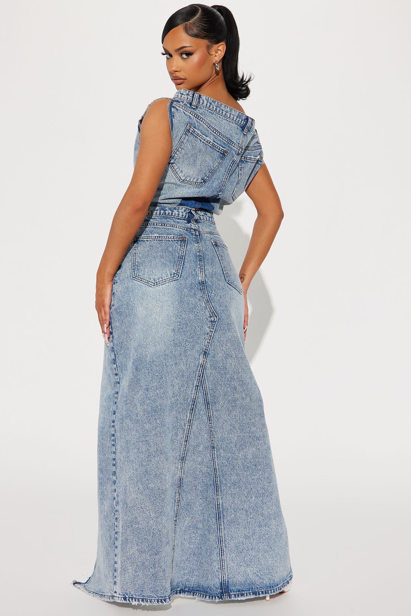 Demi Denim Maxi Dress