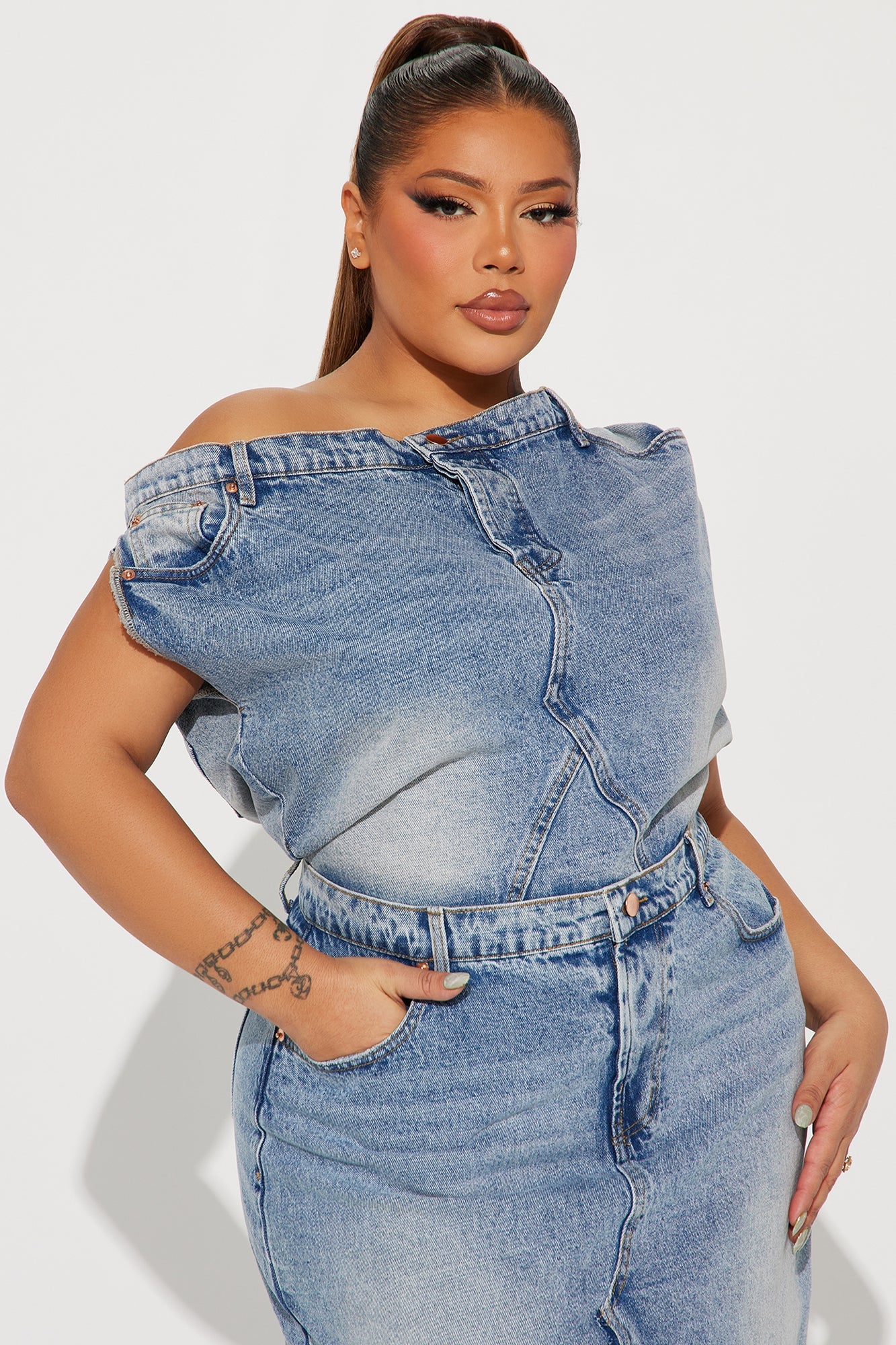 Demi Denim Maxi Dress