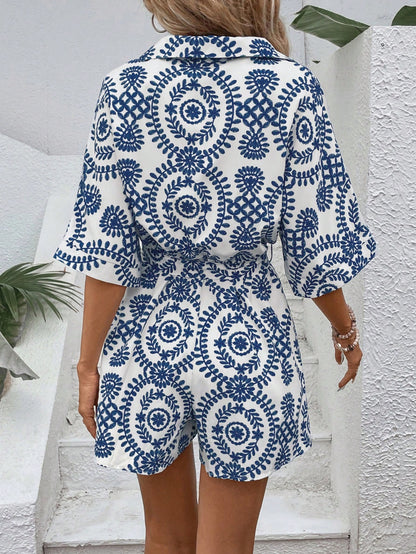 LLstyle Ladies' Printed Leisure Vacation Romper