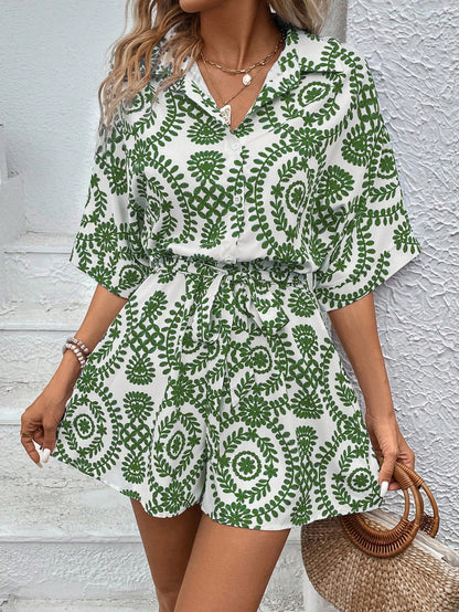 LLstyle Ladies' Printed Leisure Vacation Romper