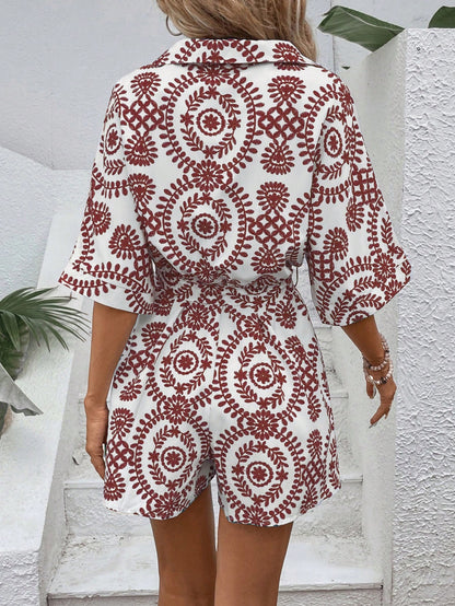 LLstyle Ladies' Printed Leisure Vacation Romper