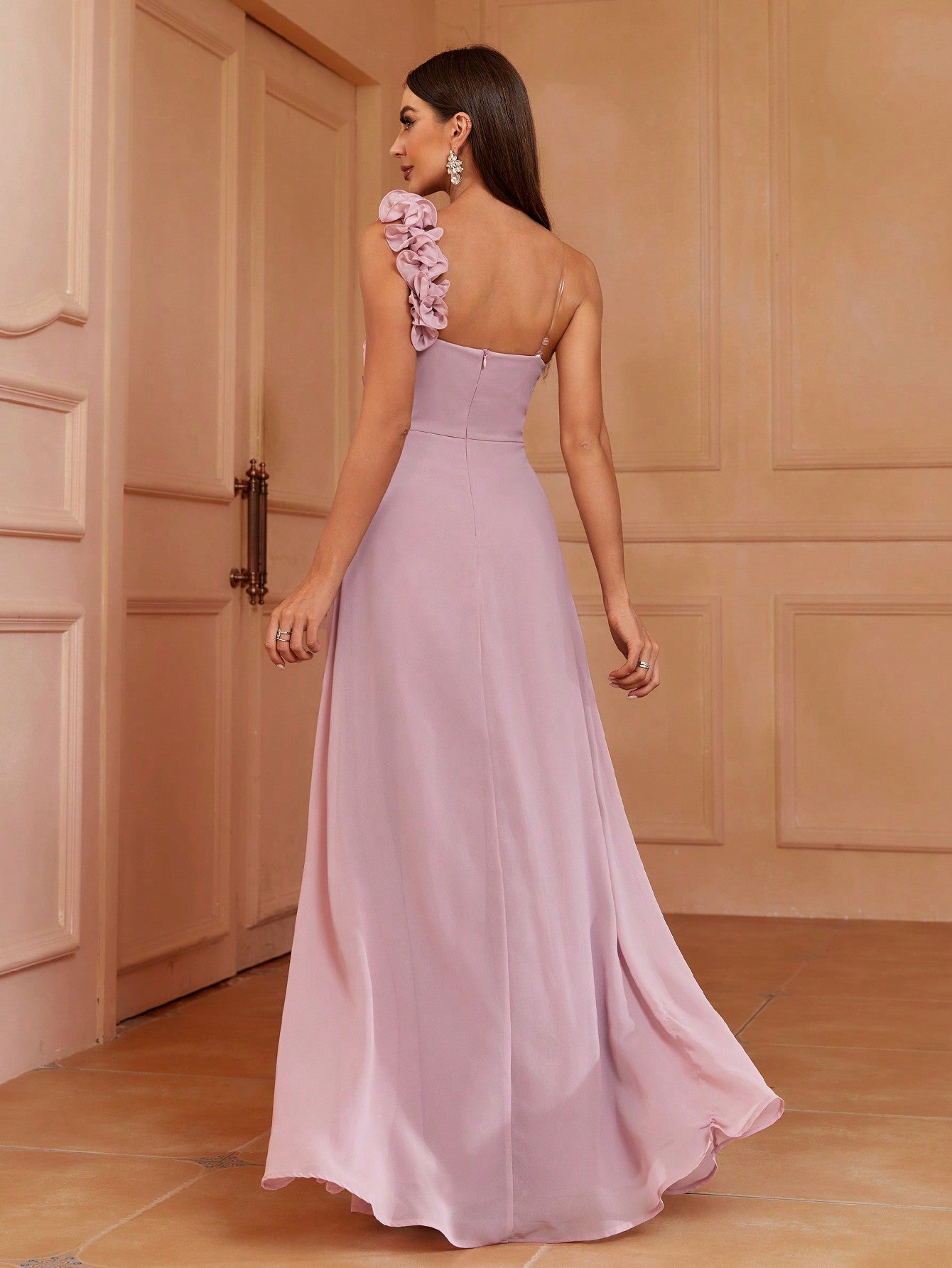 LLstyle One Shoulder A-Line Bridesmaid Dress