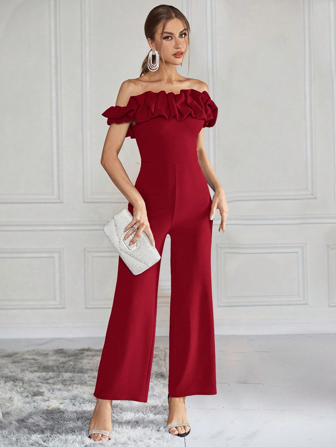 LLstyle Women'S Elegant Off Shoulder Jumpsuit