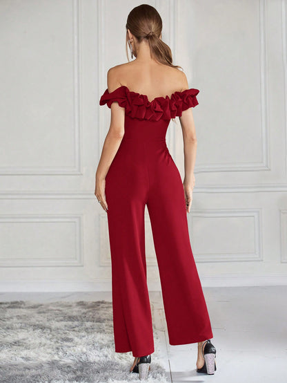 LLstyle Women'S Elegant Off Shoulder Jumpsuit