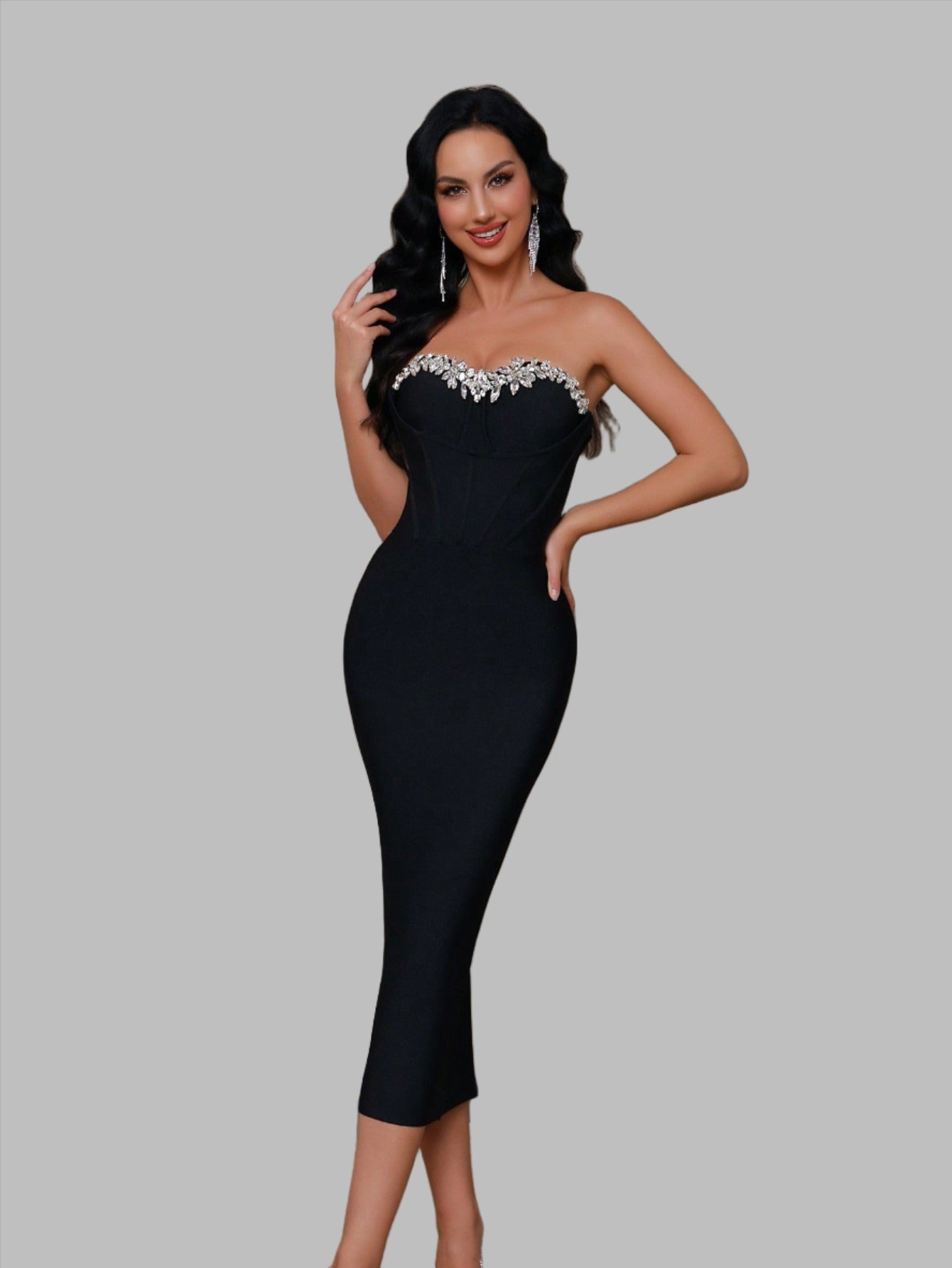 LLstyle Strapless Bodycon Bandage Dress For Parties