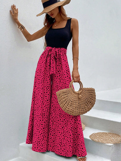 LLstyle Patchwork Wide-Leg Jumpsuit