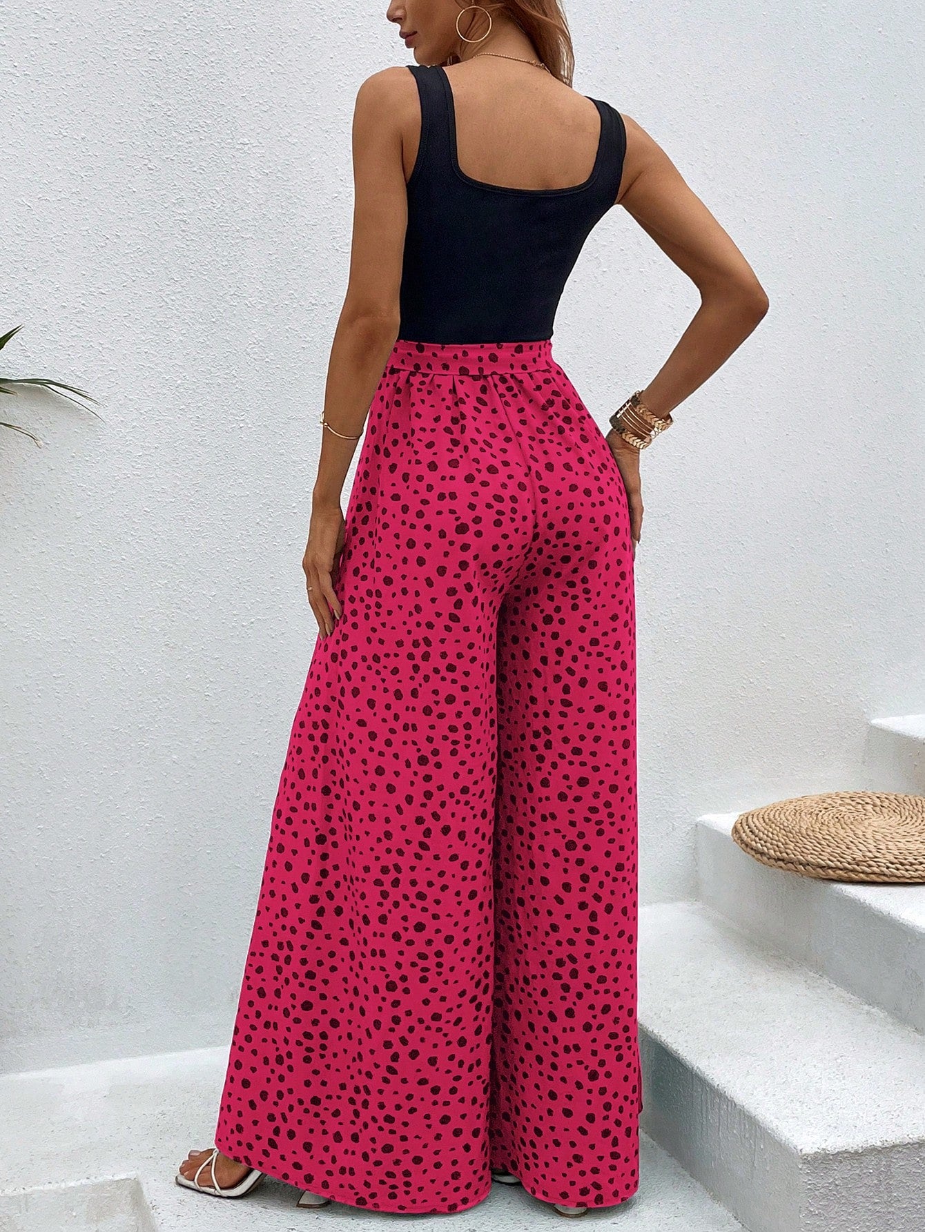 LLstyle Patchwork Wide-Leg Jumpsuit