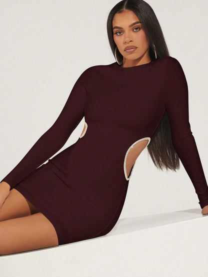 LLstyle Cut Out Waist Bodycon Dress