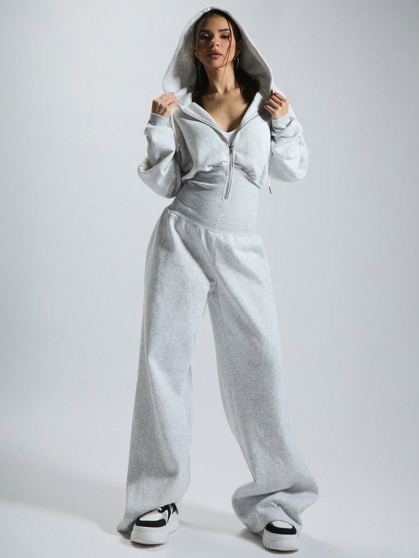 LLstyle Hooded Zip Through Jumpsuit