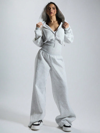 LLstyle Hooded Zip Through Jumpsuit