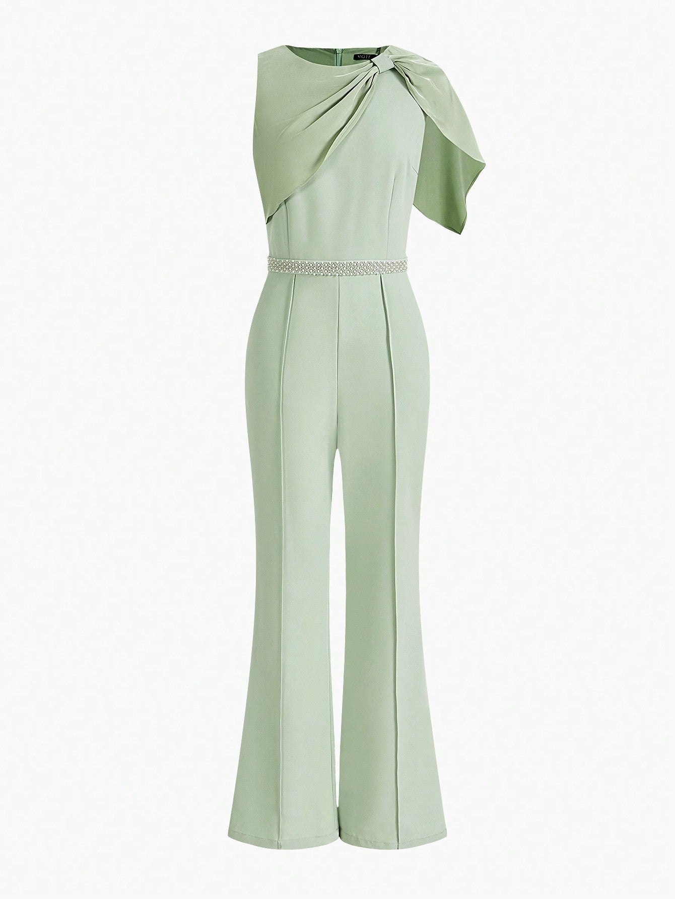 LLstyle Asymmetrical Shoulder Seam Front Jumpsuit