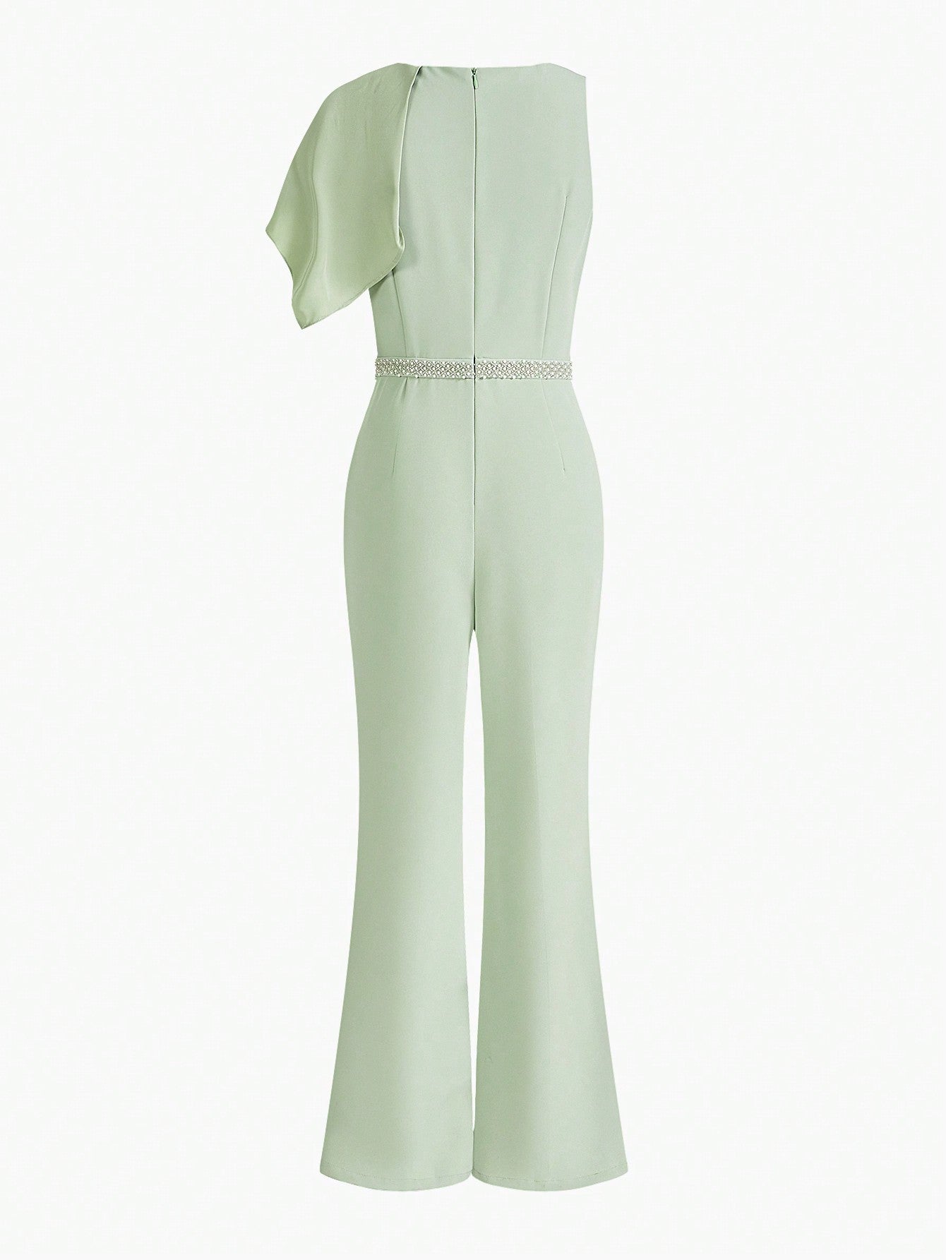 LLstyle Asymmetrical Shoulder Seam Front Jumpsuit