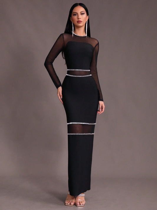 LLstyle Long Sleeve Bodycon Bandage Evening Dress