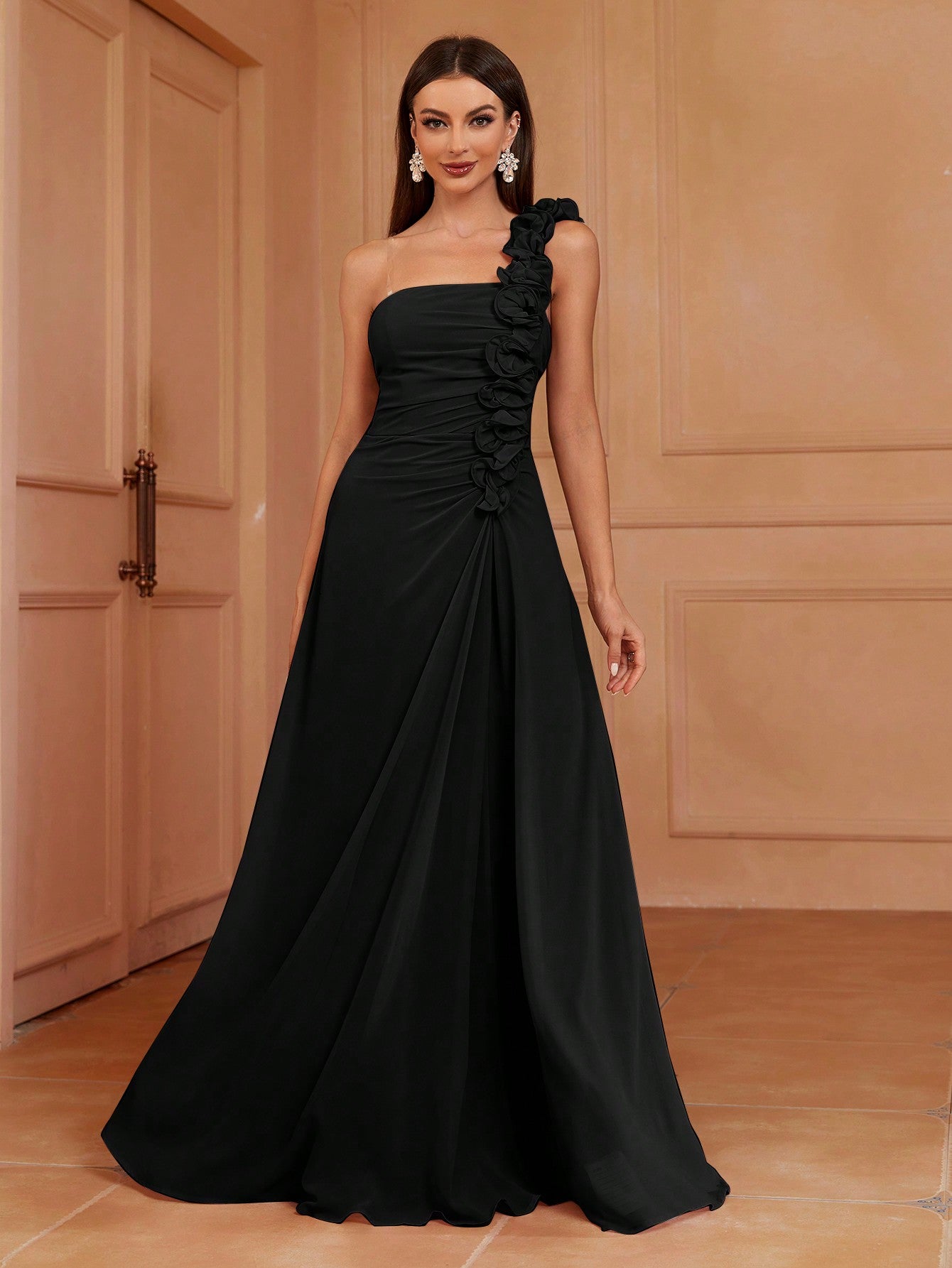 LLstyle One Shoulder A-Line Bridesmaid Dress