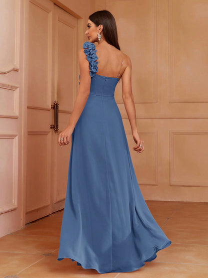 LLstyle One Shoulder A-Line Bridesmaid Dress