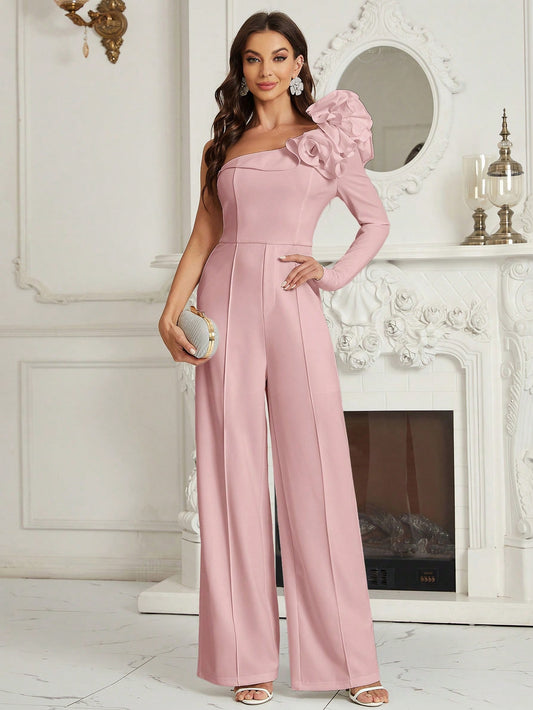 LLstyle Handmade 3D Flower Jumpsuit For Women