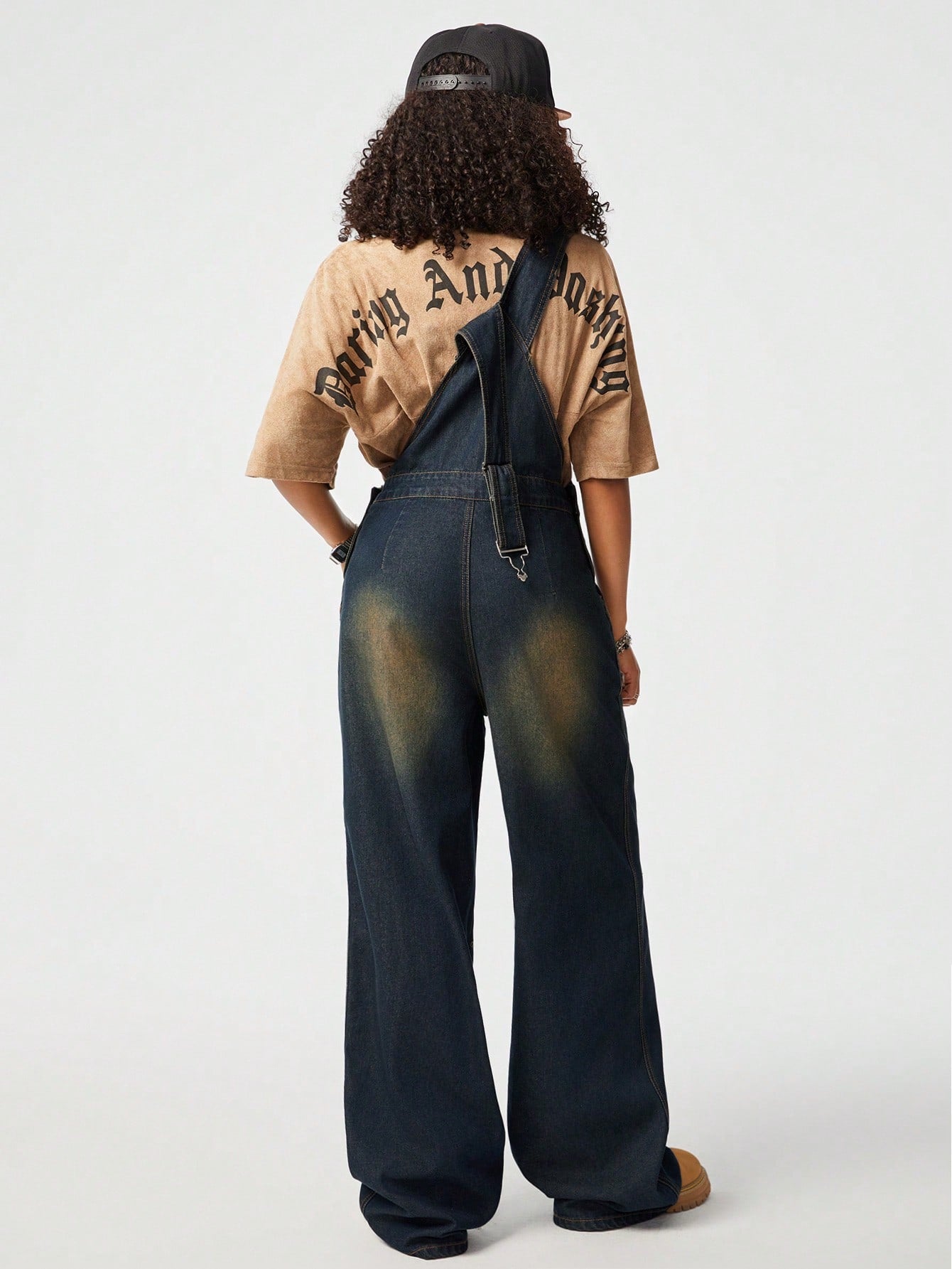 LLstyle Women's Must-Have Washed-Out Distressed Overalls