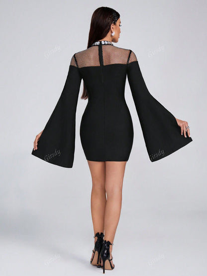 LLstyle Long Sleeves Mini Dress