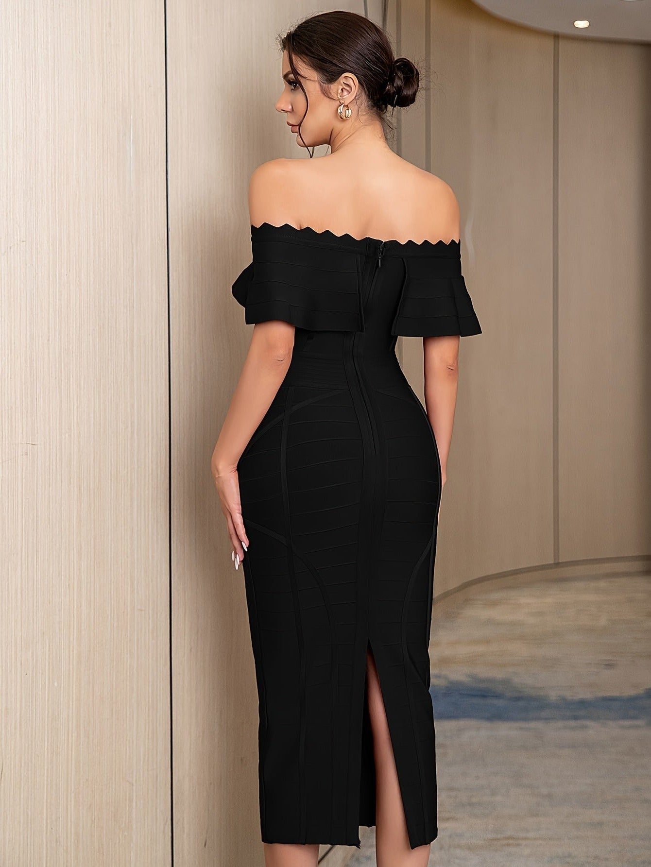 LLstyle Off Shoulder Bodycon Party Dress