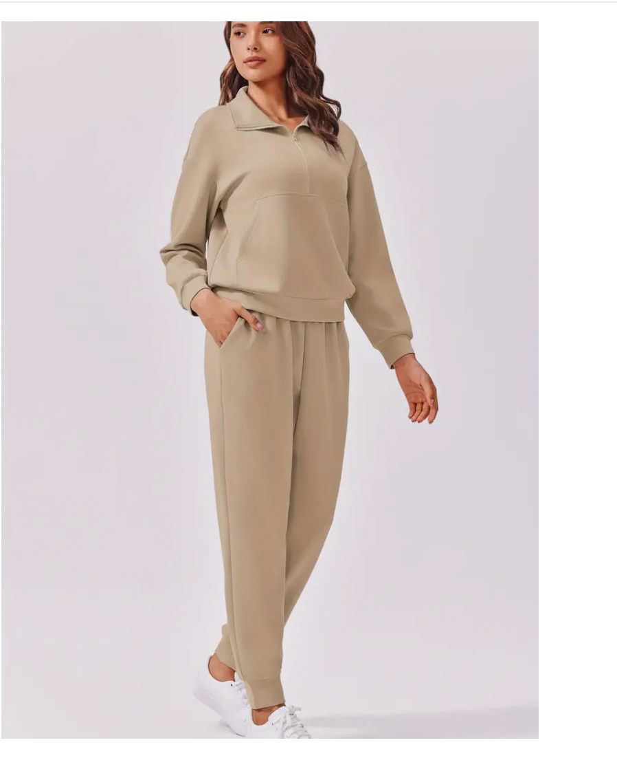 LLstyle Zip Sweatsuit Matching Set