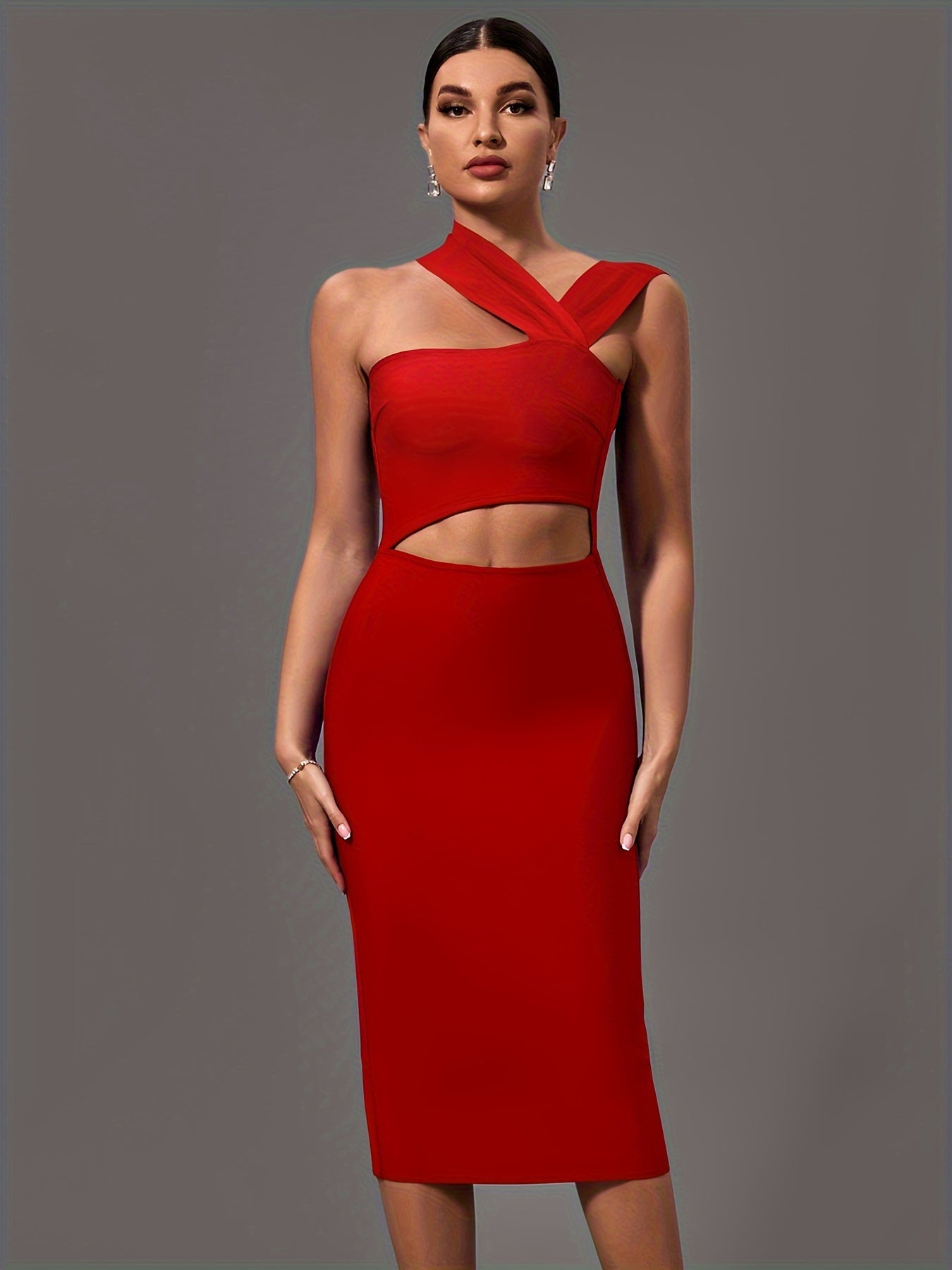 LLstyle Cut Out Asymmetrical Dress