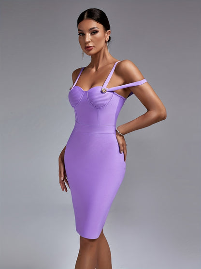 LLstyle Bustier Slim Strap Zipper Dress