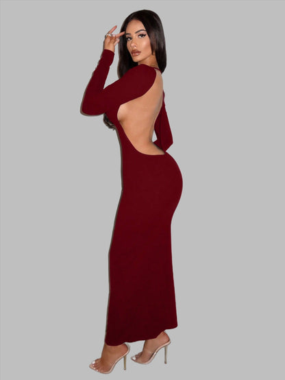 LLstyle Backless Slim Fit Dress
