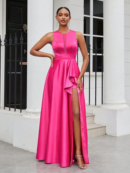 LLstyle  Maxi Dress With Flared Hem For Evening Party