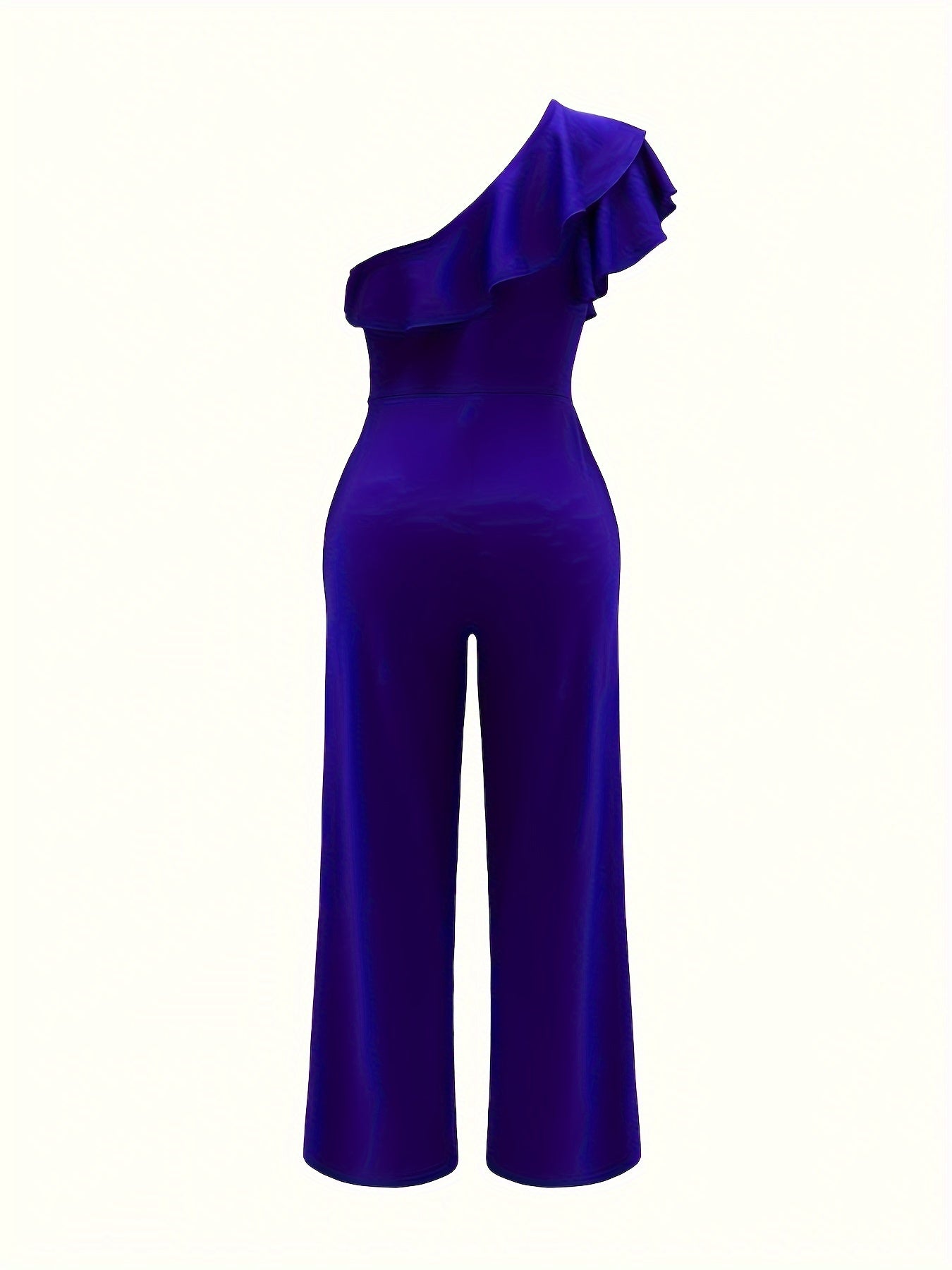 LLstyle Ruffle One Shoulder Jumpsuit